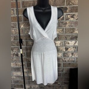 Vintage 1960s Ragno knit dress. White vintage wool knit underwear. Size XL